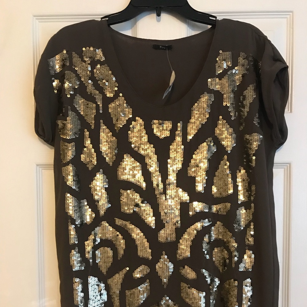 Sequin‎ shirt dress/long shirt